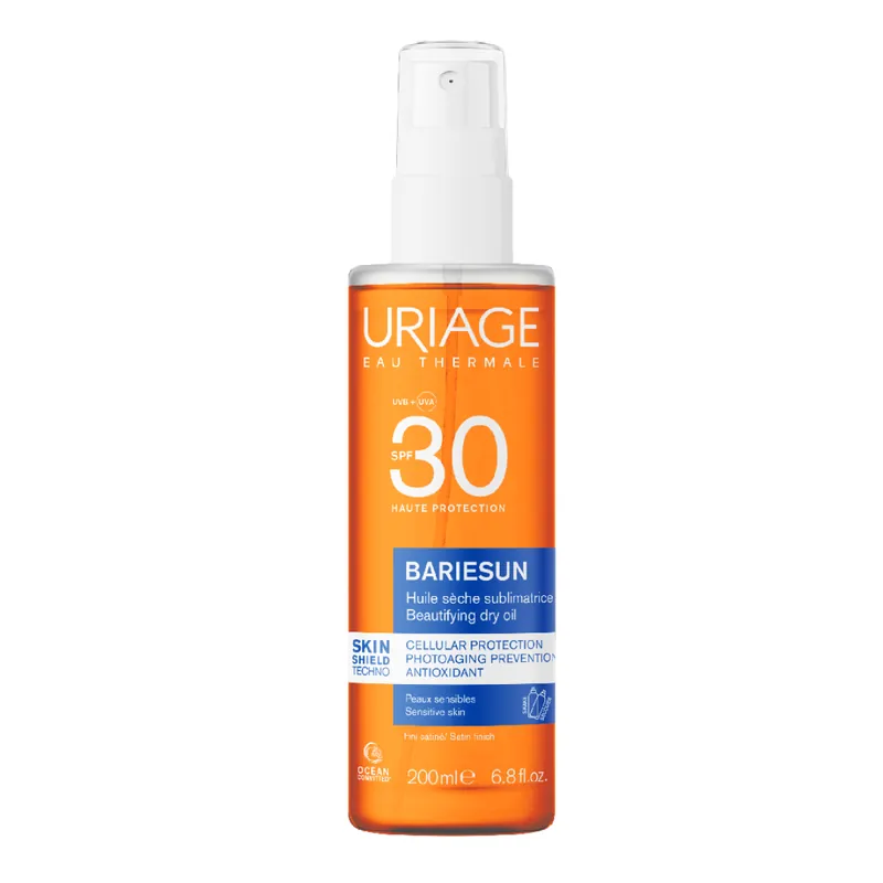 Ulei uscat cu protectie solara SPF30 Bariesun, 200 ml, Uriage Reduceri