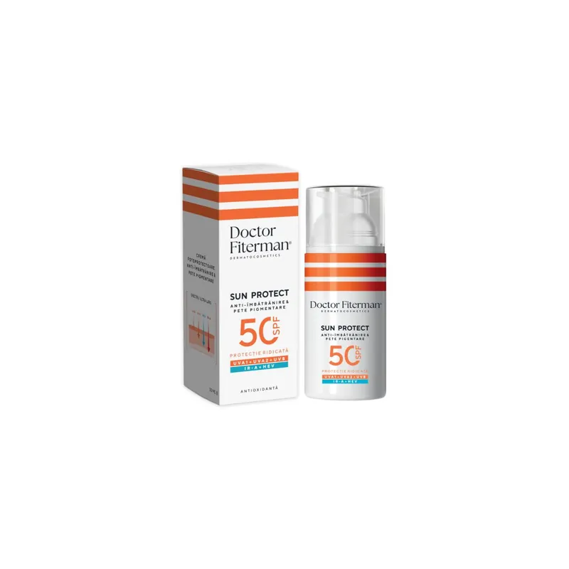 Calitate înaltă Crema hidratanta Sun Protect SPF50, 50 ml, Dr Fiterman