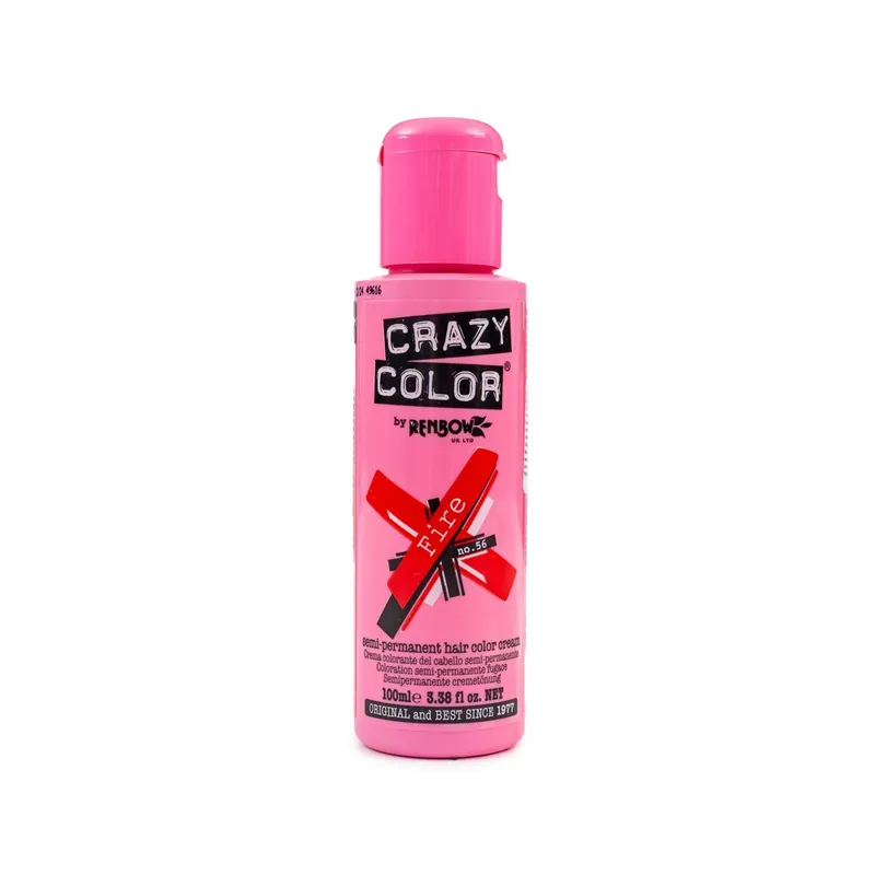 Cel mai vândut Crazy Color Fire, vopsea semipermanenta rosu intens vibrant 100 ml