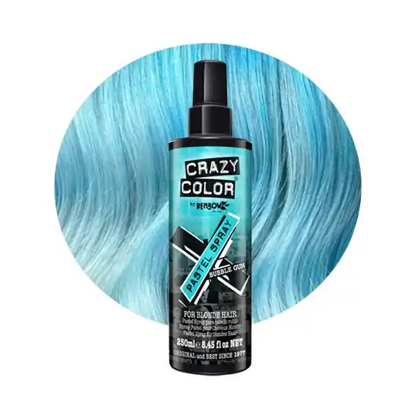 Crazy Color - Spray colorant pentru par blond decolorat Pastel Bubble Gum 250 ml Premium