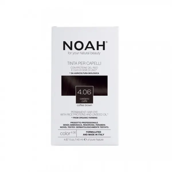 Noah - Vopsea de par naturala 4.06 Saten cafeniu 140ml Preț mic