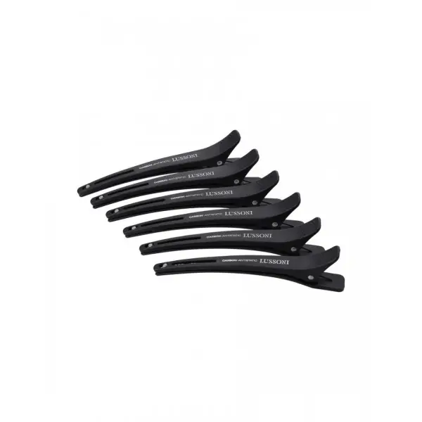 Reducere de preț Lussoni - Clipsuri de par profesionale din carbon 110mm set 6buc