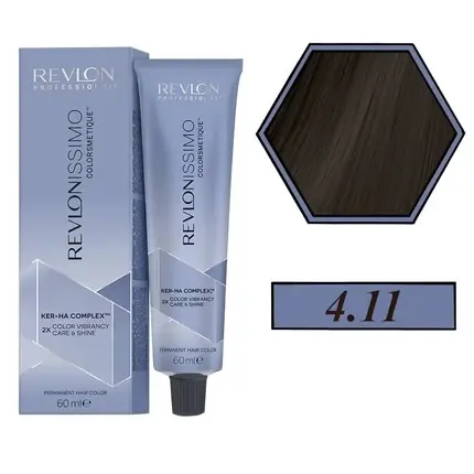 Doar azi Vopsea de par, Revlon, Revlonissimo Colorsmetique 4.11, Saten Intens Mediu