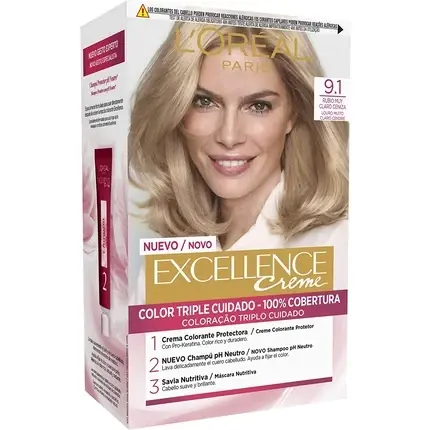Cel mai bun preț Vopsea de par, L‘Oréal Paris, Excellence Creme, Blond Cenusiu Deschis 9.1