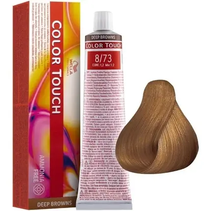 Noutate Vopsea par, Wella Touch Deep 8/73, Blond Deschis/Auriu, Demi-Permanenta, 60ml