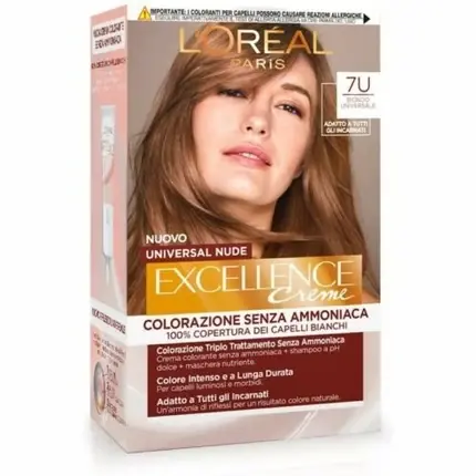 Vopsea de par, L‘Oréal Paris, Excellence Universal Nude, Blond Universal 7U Ultima șansă