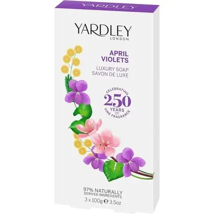 Săpun solid, Yardley London, April Violets, 100g, 3 buc Livrare expres