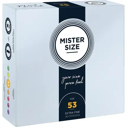 Livrare rapidă Prezervative, Mister Size 53 mm, ultra-sensibile