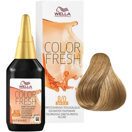 Vopsea de Par, Wella Color Fresh, 8/0 Blond Deschis, 75ml Cel mai vândut