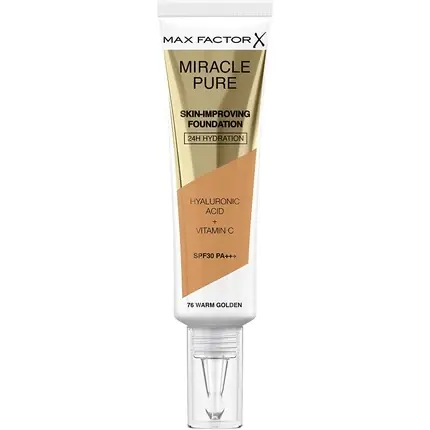 Fond de ten Max Factor Miracle Pure 30ml Warm Golden 76 Ofertă limitată