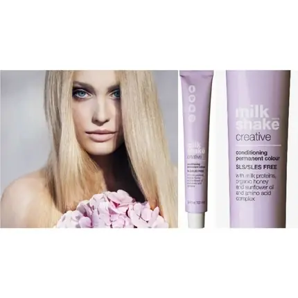 Vopsea permanentă Milk Shake, Creative Conditioning, blond platinat 100ml Preferatul clienților