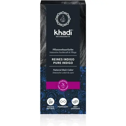 Disponibil imediat Colorant păr, Khadi, Indigo, 100g