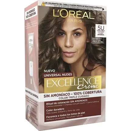 Reducere Vopsea de păr, L‘Oréal Paris, Excellence Creme, șaten deschis
