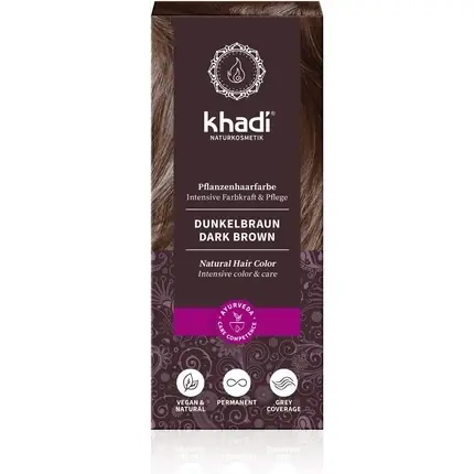 Vopsea de păr, Khadi, Dark Brown, 100g Discount