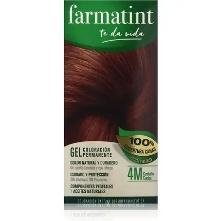 Vopsea de par, Farmatint, 4M Castaniu Mahon, 130ml Ofertă