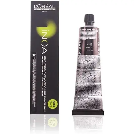 Vopsea de păr, L‘Oréal, INOA 4.45, castaniu mediu cupru mahon, 60ml Discount