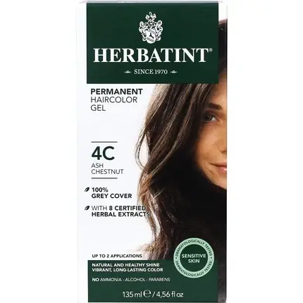 Ofertă Vopsea de păr Herbatint 4C castaniu cenușiu