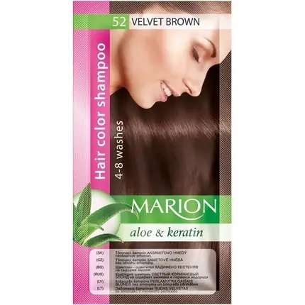 Premium Șampon nuanțator Marion, Aloe și Keratină, 52 Maro Catifea