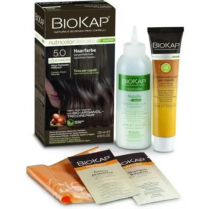 Expediere rapidă Vopsea de păr, Biokap, 5.0 castaniu deschis