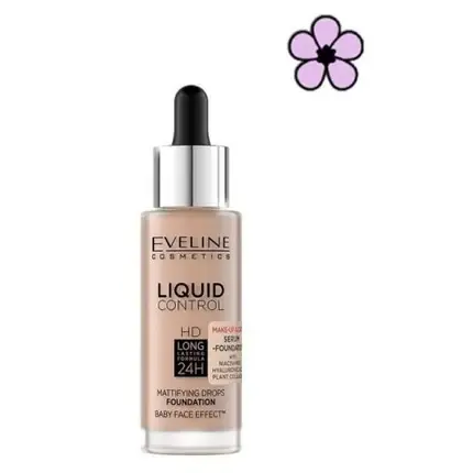 Reducere Fond de ten, Eveline Liquid Control, Light Rose, 32ml