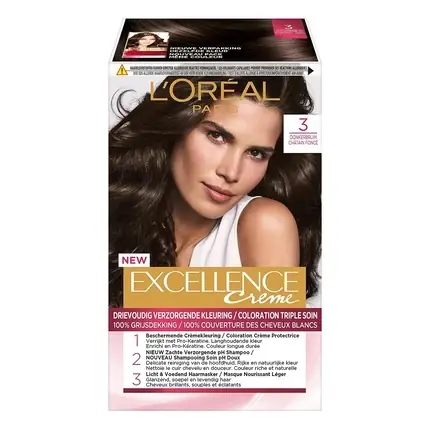 Expediere rapidă Vopsea de păr, L‘Oréal Paris, Excellence, castaniu închis