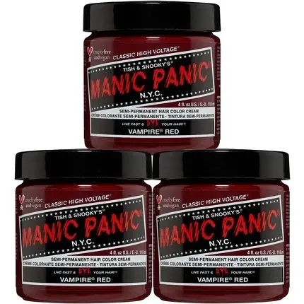 Reducere de preț Vopsea par, Manic Panic Vampire Red, semi-permanenta, 118ml