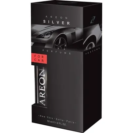 Premium Parfum Areon Silver, 50 ml, pentru auto sau birou
