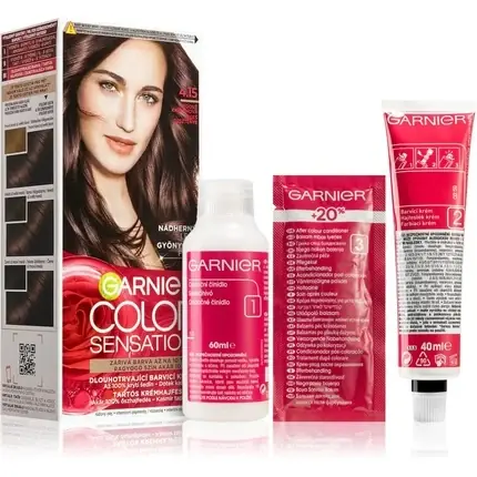 Comandă acum Vopsea de păr, Garnier, Color Sensation, 415 Castaniu Glacial, 40ml