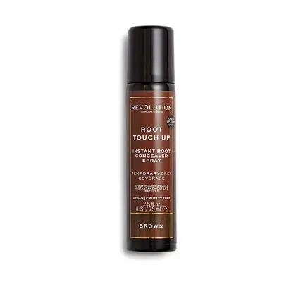 Disponibil imediat Spray colorare păr, Makeup Revolution, Root Touch Up, maro, 75 ml