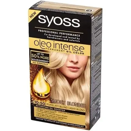 Vopsea de păr, Syoss, Oleo Intense Blond Cenușiu Livrare expres