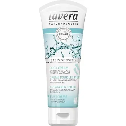 Crema Picioare Lavera Basis Sensitiv, 75ml, alb Ofertă specială