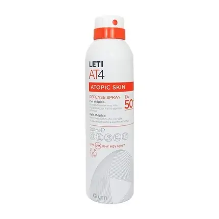 Ieftin Spray protecție solară Leti AT4 SPF50+, 200ml, alb