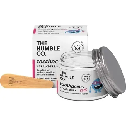Pastă de dinți copii The Humble Co, căpșuni, fluor, 50ml Plată securizată