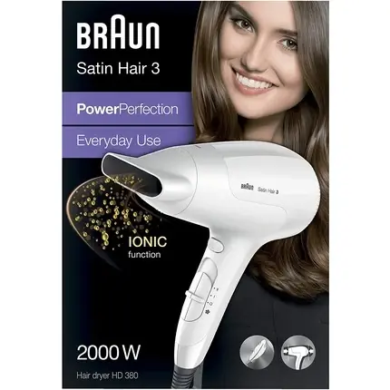 Cumpără acum Uscător păr Braun Satin 3 HD 380 alb ionic