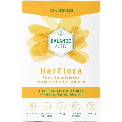 Cel mai vândut Supliment Alimentar Balance Activ HerFlora, 30 Capsule