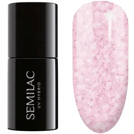 Lac de unghii Semilac, 491 Strawberry Ice, roz 7ml Reducere