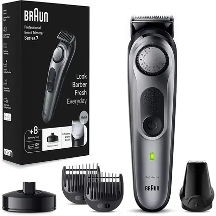Ofertă de sezon Trimmer barbă, Braun, Series 7, negru