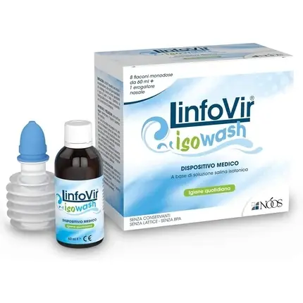 Soluție Salină, Noos, Linfovir Isowash, 60ml, Set 8 Ultima șansă