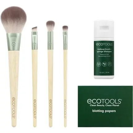 Expediere rapidă Set Pensule Machiaj, Ecotools, Natural, Verde