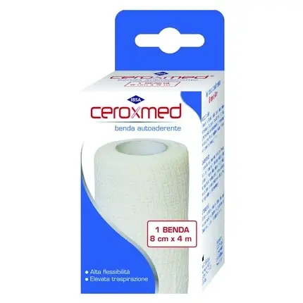 Bandaj autoadeziv, Ceroxmed, 8cm x 4m, alb Ofertă de sezon