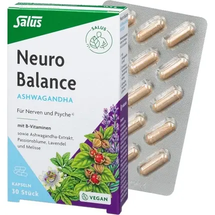 Capsule Ashwagandha, Salus, Neuro Balance, 30 buc, extract plante Super ofertă
