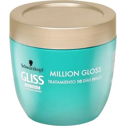 Noutate Masca par, Schwarzkopf, Gliss Million Gloss, albastru, 150ml