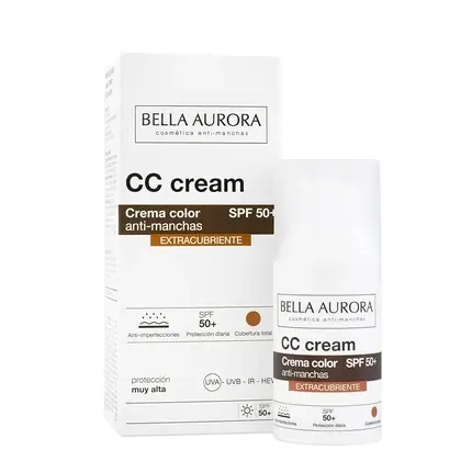 Lichidare de stoc CC Cream, Bella Aurora, Extracoverage SPF 50+, alb