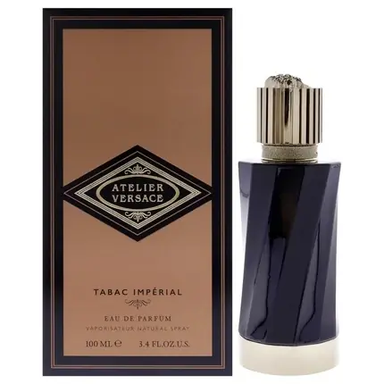 Livrare rapidă Parfum bărbătesc, Versace, Tabac Imperial, capac auriu, sticlă neagră