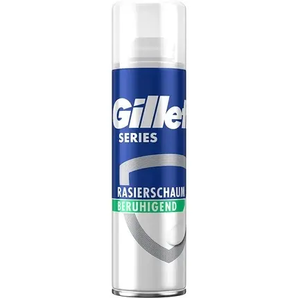 Ieftin Spumă de ras, Gillette, Series Sensitive, alb/albastru