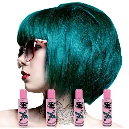 Retur ușor Vopsea păr, Renbow, Crazy Colour, verde, set 4 buc