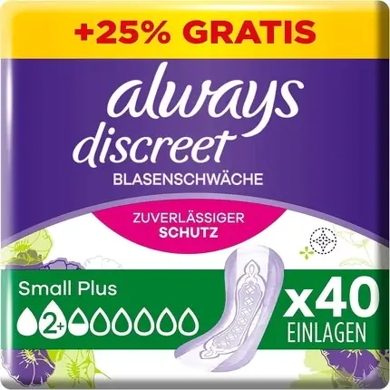 Pernițe Incontinență Always, Small Plus, 40 bucati Ofertă specială
