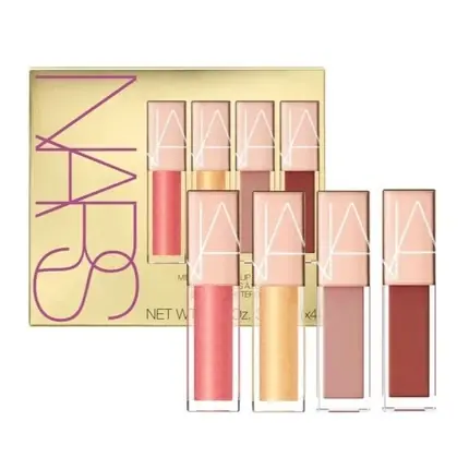 Ofertă limitată Lip Gloss, Nars, Mini Afterglow, roz si auriu