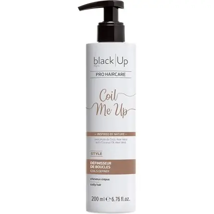 Cel mai vândut Gel păr Black Up Coil Me Up, definiție bucle, alb