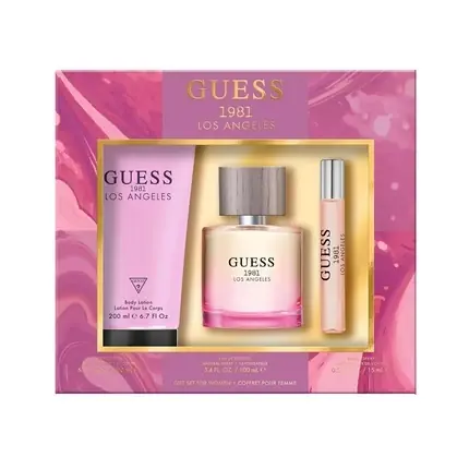 Plată securizată Set parfum, Guess, 1981 Los Angeles, roz